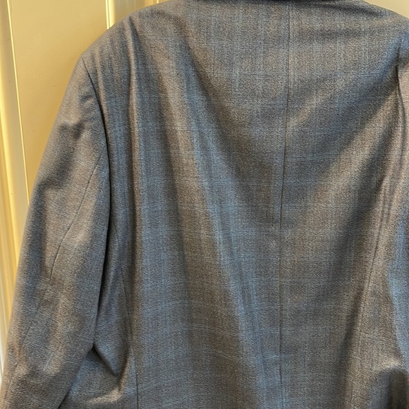 Chaps men’s wool/silk sports blazer in blue/gray size 54R - Picture 6 of 10